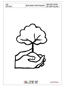 Belirli Gün ve Haftalar boyama sayfaları